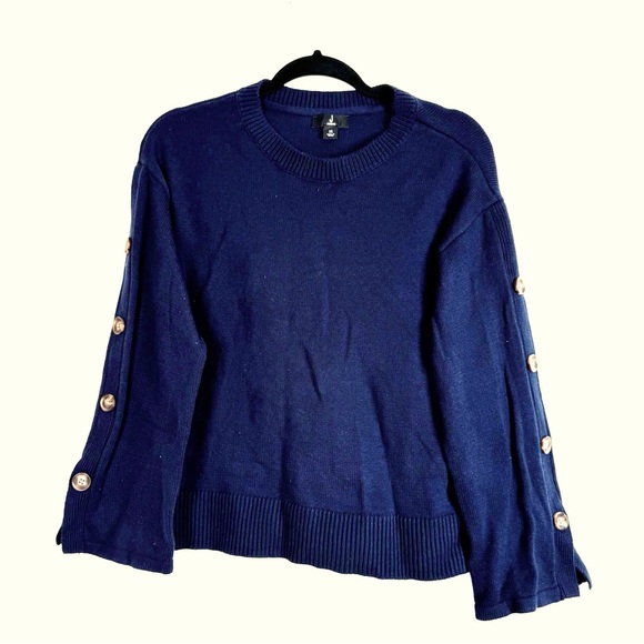 Jason Wu Sweater Boat Neck Button Bell Sleeves - Picture 1 of 7